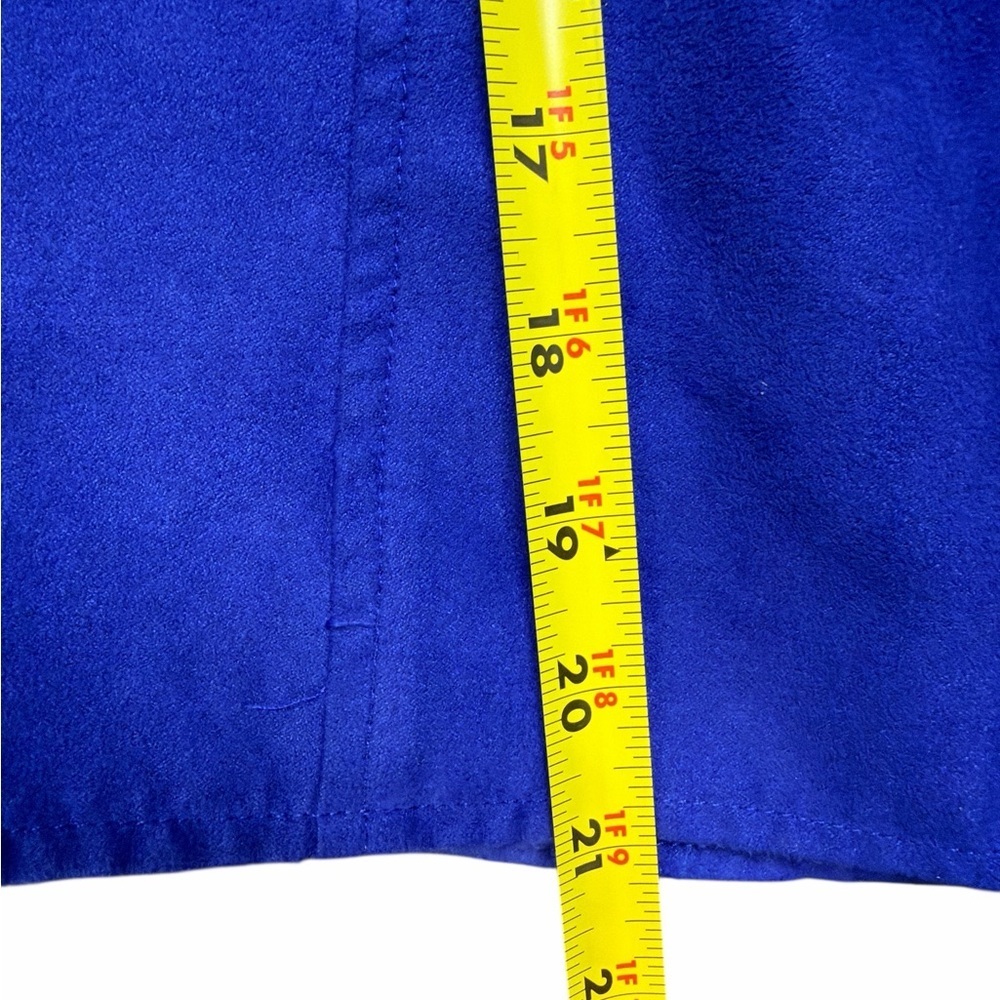 Michael Kors Women's Blue Moto Jacket Size L Zipper Accents - Picture 6 of 12
